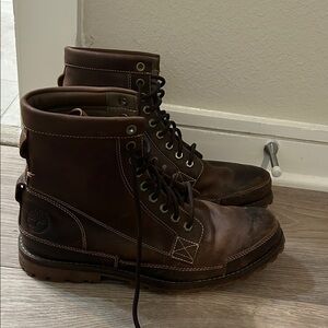 Timberland Men's Dark Brown Leather Boots